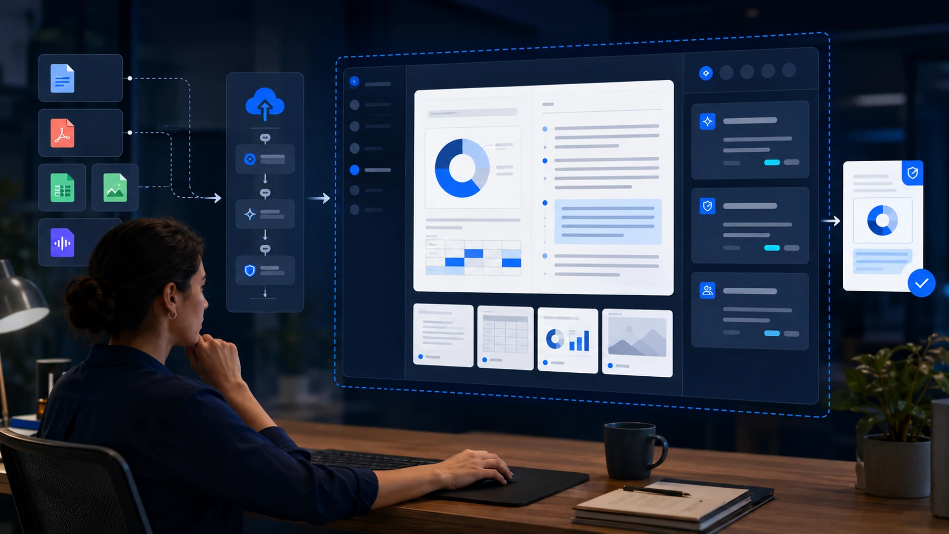 Images, PDFs, documents, spreadsheets, and audio becoming governed AI context and output artifacts.